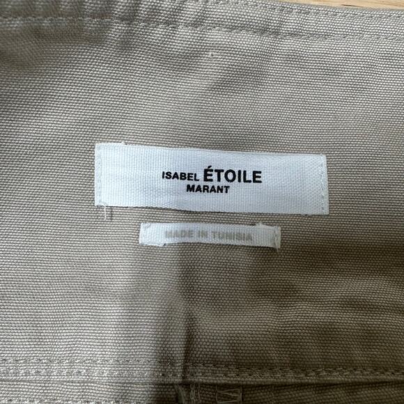 Isabel Etoile Marant NWOT Beige Pralunia Pant Size 36 US 4 100% Cotton High Rise - Picture 5 of 11
